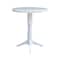 International Concepts Round 36 in Rd Top Pedestal Table, 12 in Leaf, 40.9 inH, Adjustable Height, White, 36 in W, 48 in L K08-36RXT-27B-6B-2 - alternate 2